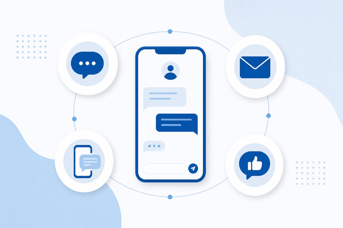 Phone, email, live chat and social support connected together
