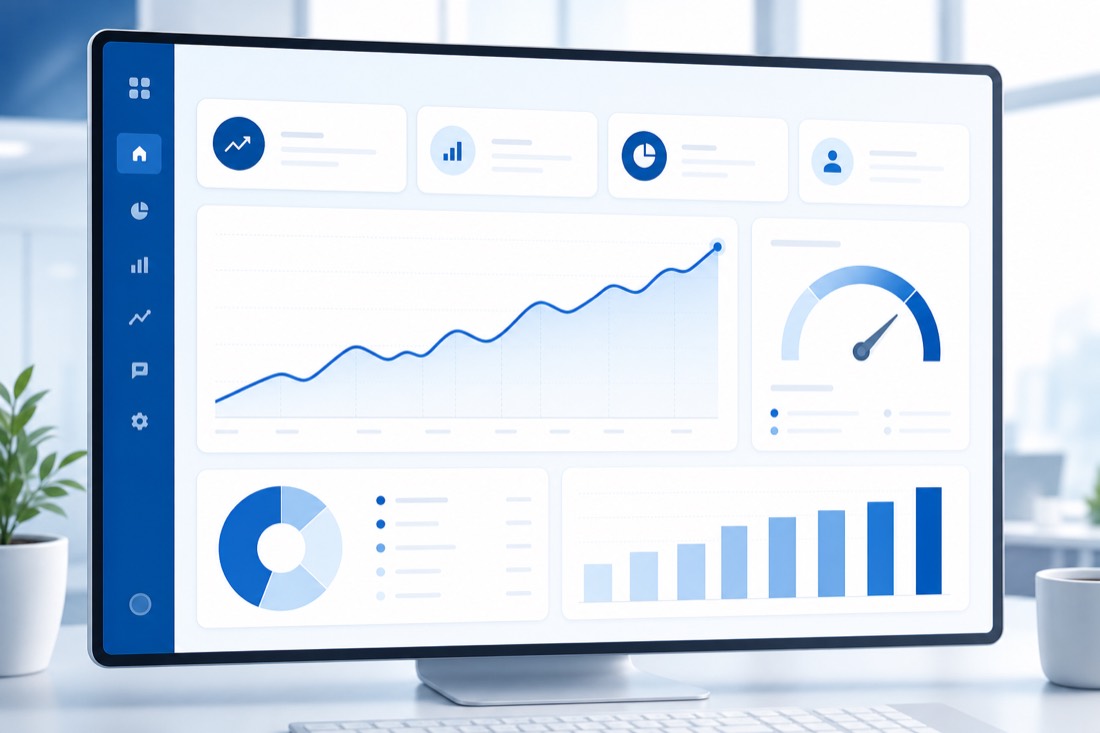 A dashboard showing response time and customer-satisfaction trends